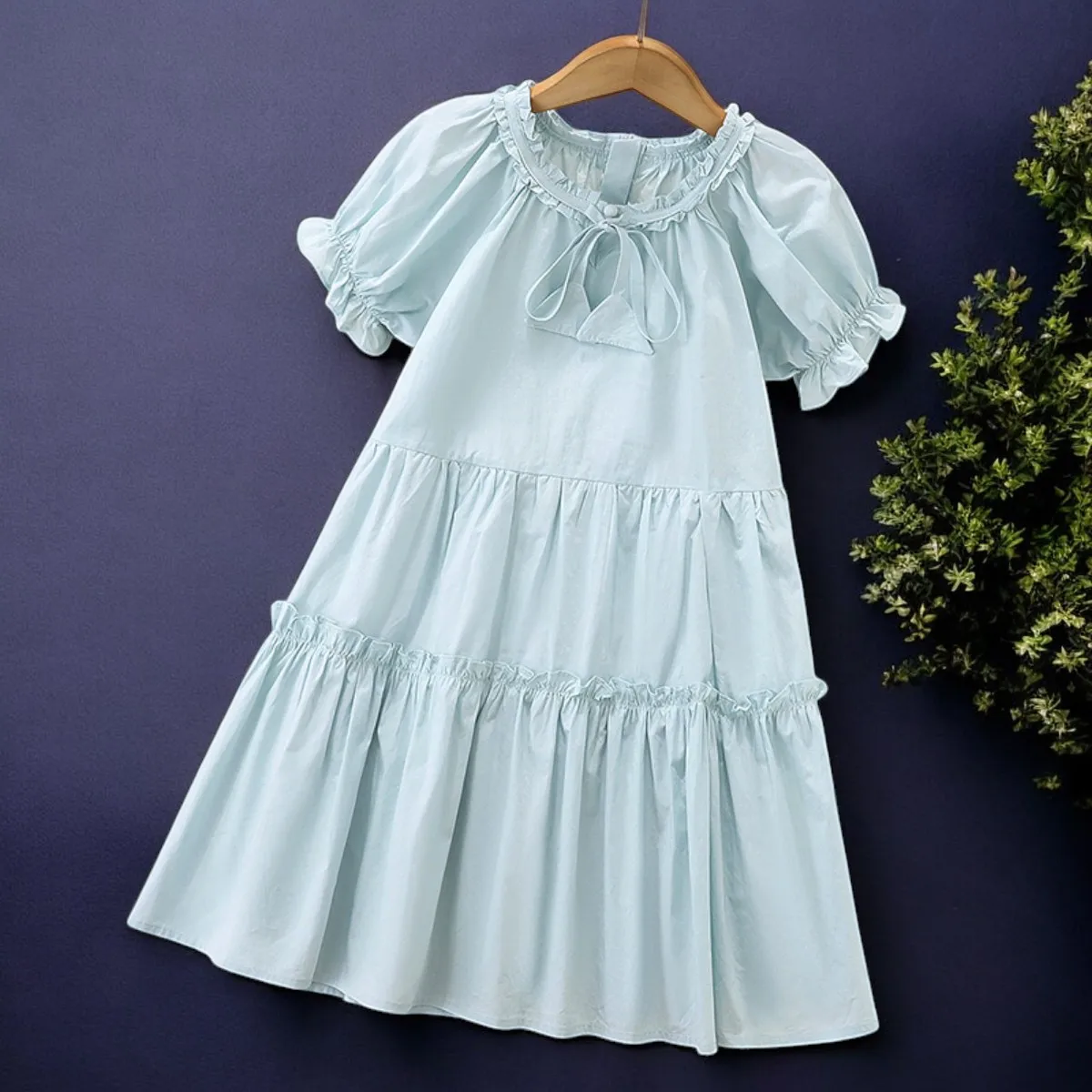 

Baby Kids School Lace Dresses for Girls Outfits Cotton Dress Short Sleeve Summer Teenagers Children Costumes 5 7 8 9 11 13 Years