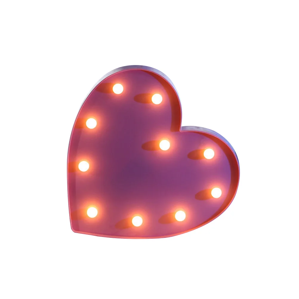 LED Liebesherz Nachtlicht Rosa L-Größe Warmes Romantisches Leuchtlicht für Valentinstag Hochzeit Geburtstag Party Heim-Deko