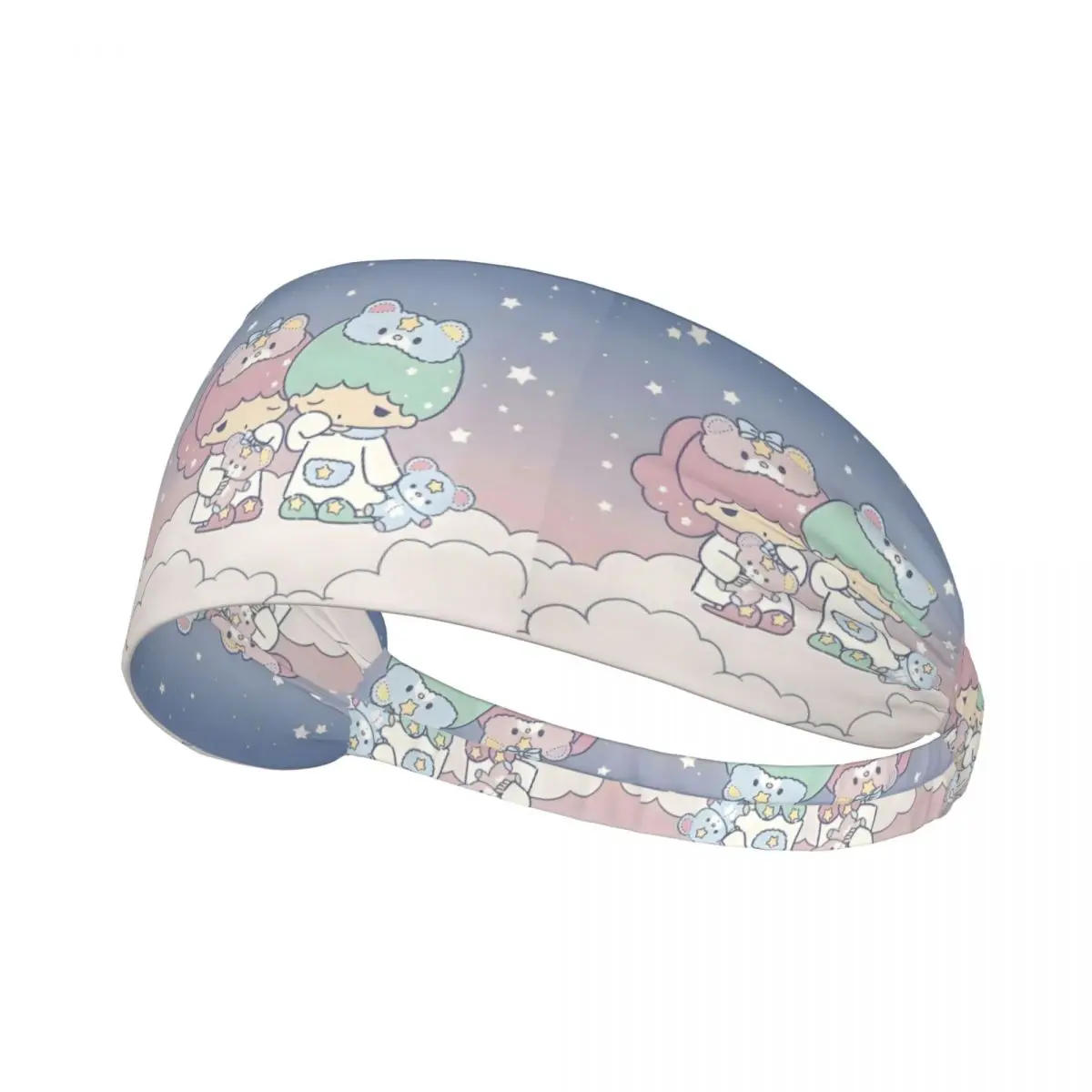

Cartoon Sanrio Little Twin Stars Headband Women Men Non Slip Anime Kiki Cute Lala Moisture Wicking Sport Sweatband for Running