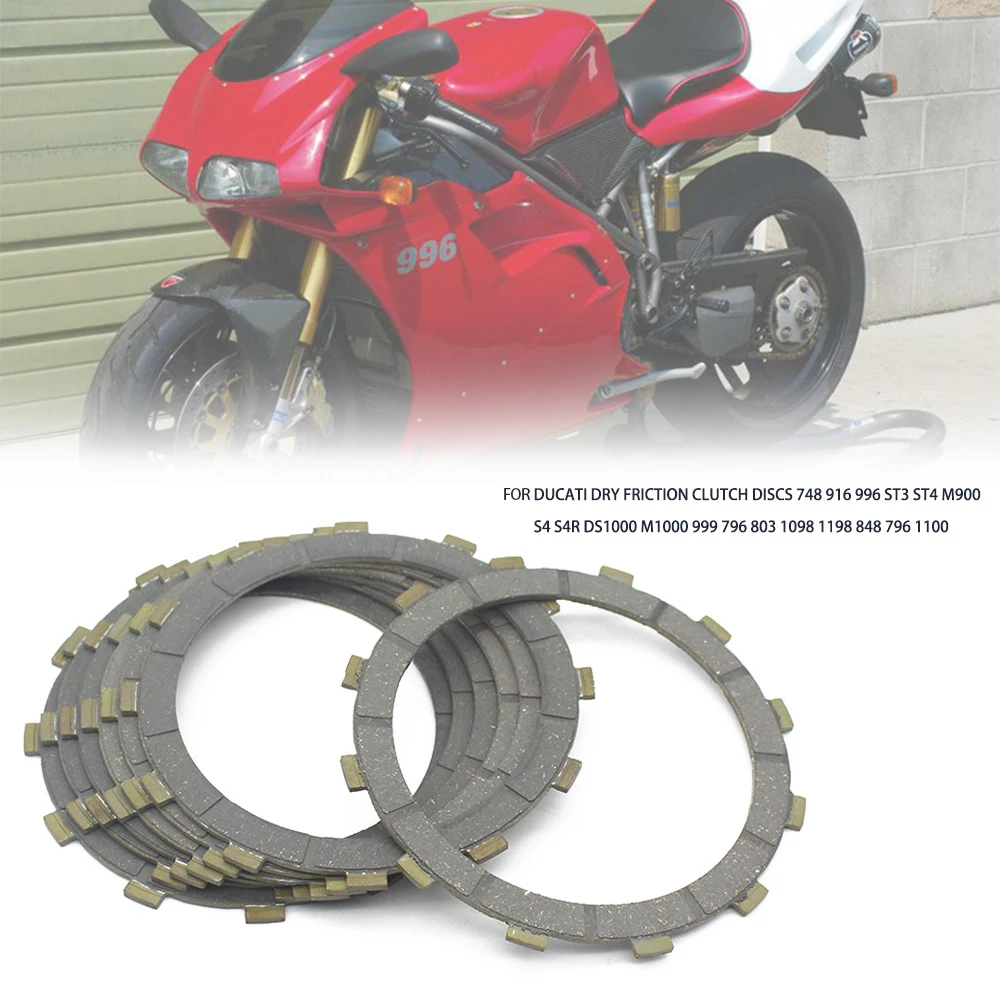 Motorcycle Friction Clutch Plates Disc For Ducati 748SP 748 749 851 900 900SS 907 916 944 996 998 1098 M900