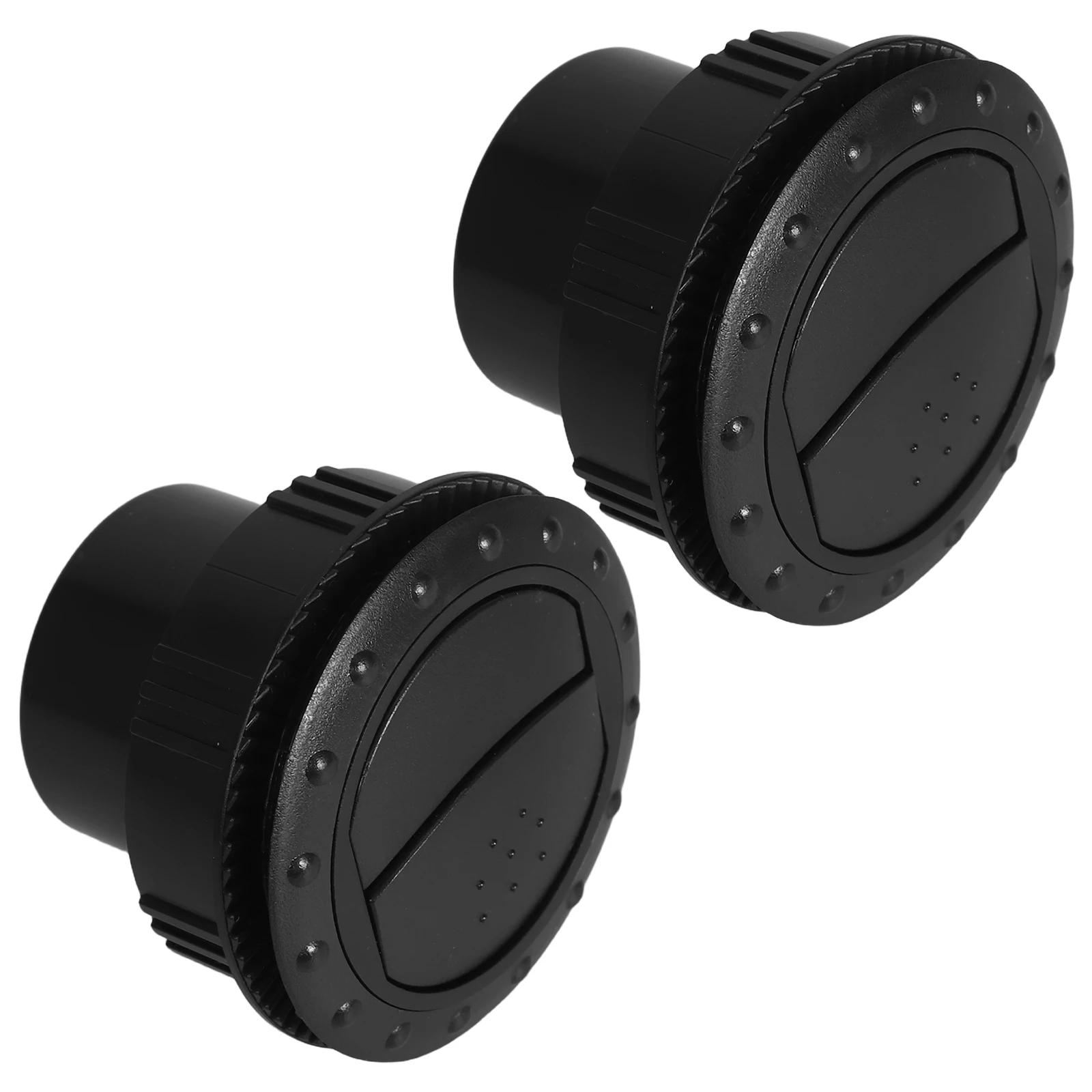 

2pcs Black Round Vents Universal RV Car Air Conditioning Outlet Dashboard Ergonomic Easy Install Durable Fits Most Vehicles