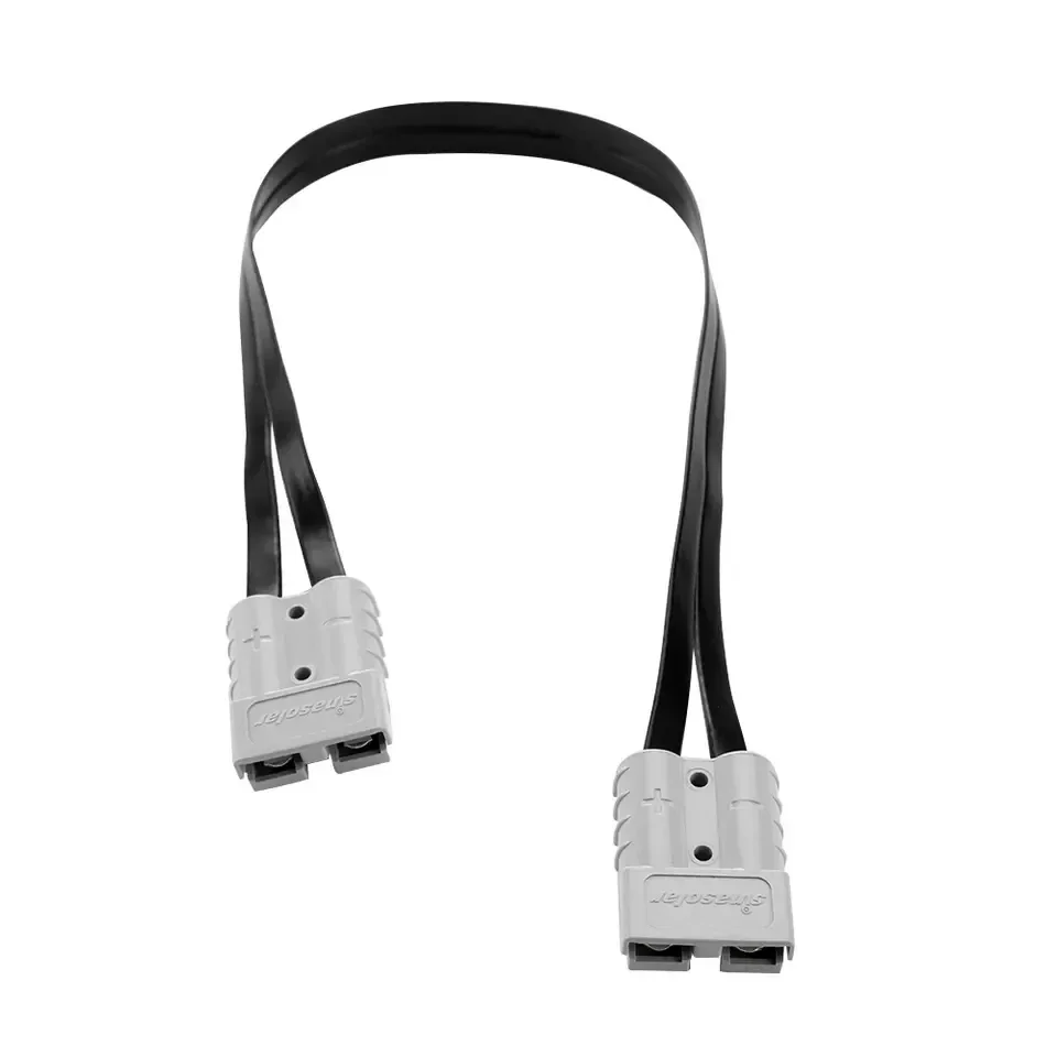 All4Caravan IP67 Waterproof 30cm Length Dual PVC Flat Solar Extension Cable Windows Door Through Ander-son Connector Cable