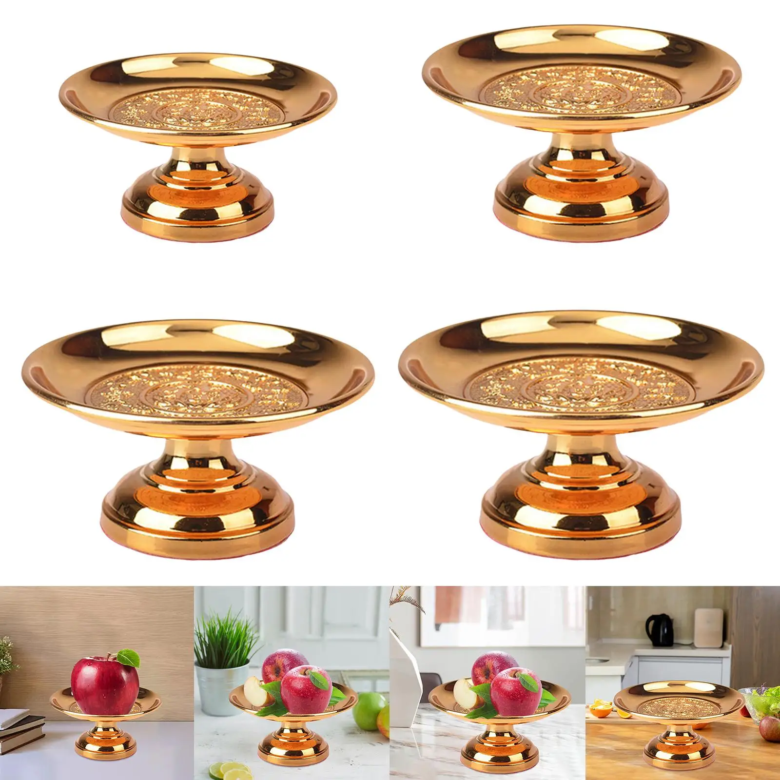 Talerz na owoce w stylu buddyjskim z nóżkami, misa błogosławieństwa, taca do serwowania, poszczegółne ofiary, Budda