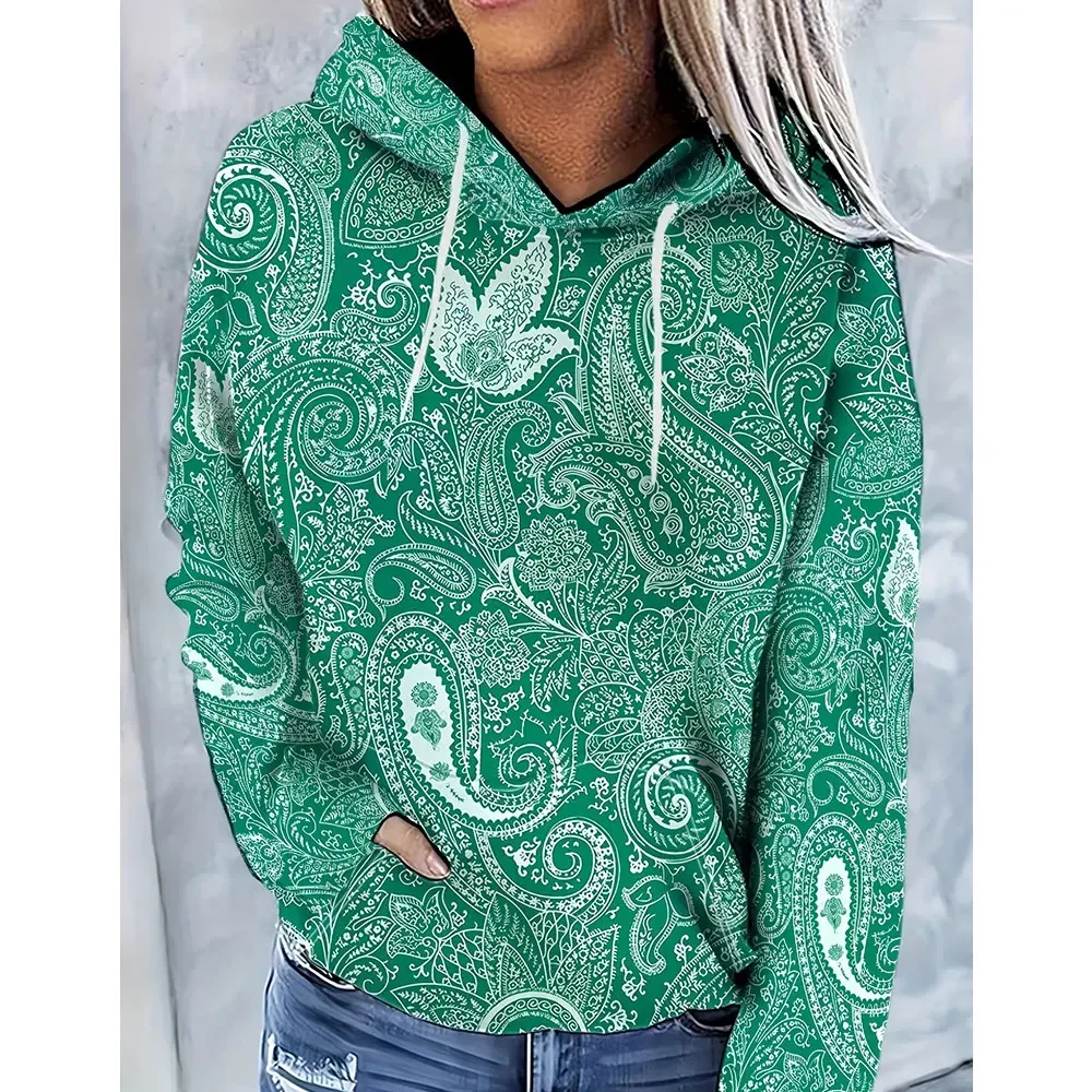 

Women Sweatshirts Pullover Hoodies Winter Casual Printed Comfortable Fabric Long Sleeve Sweater Winter Woman Clothes 2025