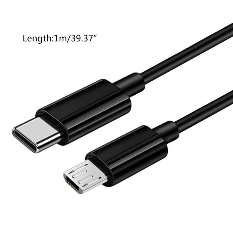 Kabel OTG USB Mikro Tipe C untuk Kabel USB Tipe C Mikro Kabel Data Pengisi Daya Cepat Jantan Jantan H7JF