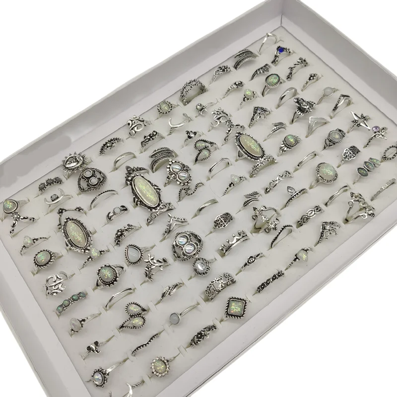 50000 Style Different Finger Rings Wholesale In Stock 100pc/Lot Hot Vintage Silver Gold Color New Alloy Joint Ring Party Women
