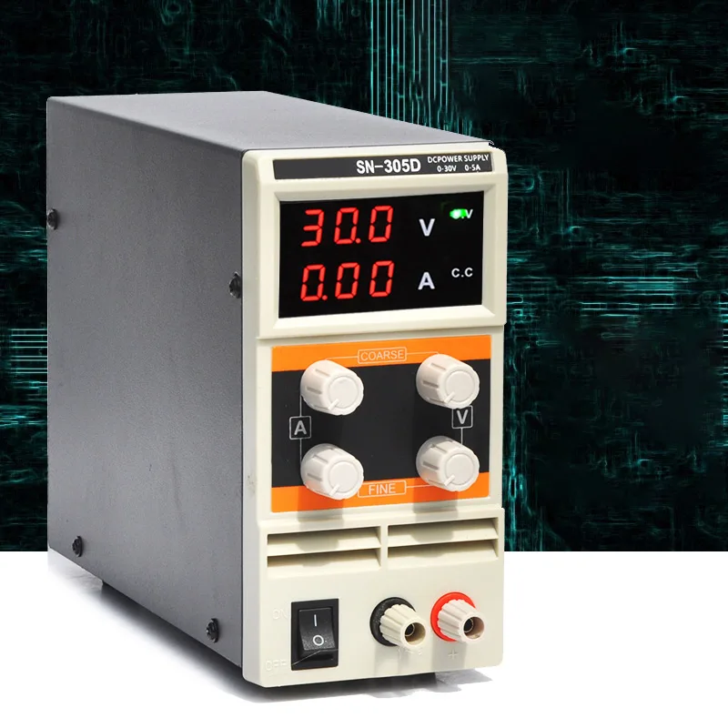 

Новый регулируемый блок питания постоянного тока 30В 5А с 3-значным дисплеем, миниатюрный лабораторный источник питания, стабилизатор напряжения для ремонта телефонов и ноутбуков