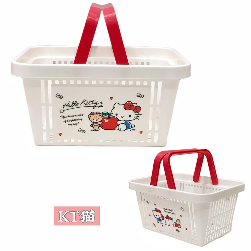 

Sanrio kitty Creative Home Cute Bath Basket Student Dormitory Bath Bathroom Hand Basket Toiletries Storage Basket Bath Basket