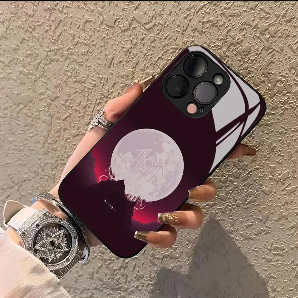 Coque de téléphone souple Sleep Rock Band Token B-back pour iPhone 17 16 15 14 13 12 Pro Max Xr Air Plus, coque rigide noire et argentée