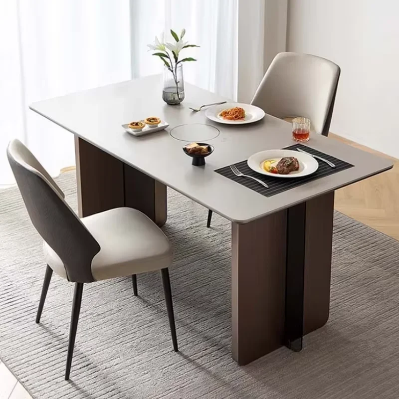 Designer Modern Dining Table Kitchen Rectangular Nordic Space Saving Dining Table Restaurant Luxury Mesa De Jantar Furniture