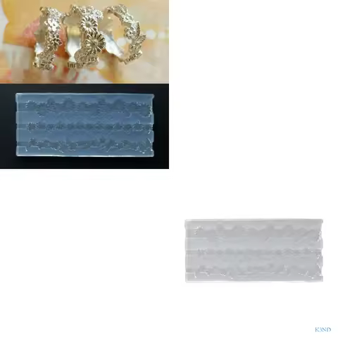 K3ND Versatile Silicone Ring Mold for Personalized Silver Clay Rings Jewelry Making