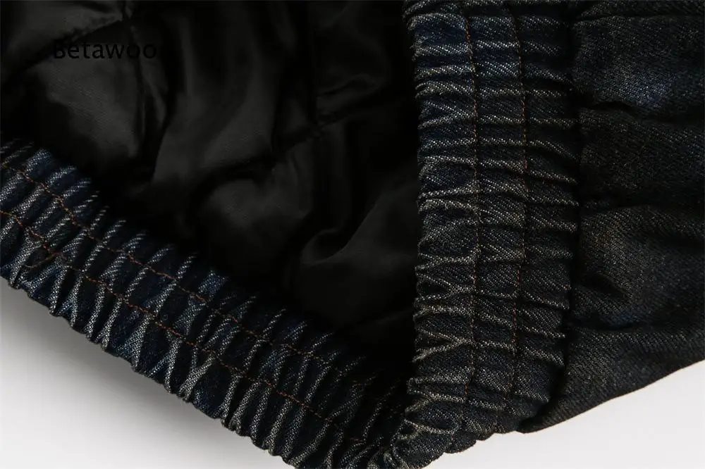 Men Women Hooded Fleece Lined Padded Jacket Vintage Washed Loose Thick Warm Zip Up Winter Outerwear for Street Daily Wear