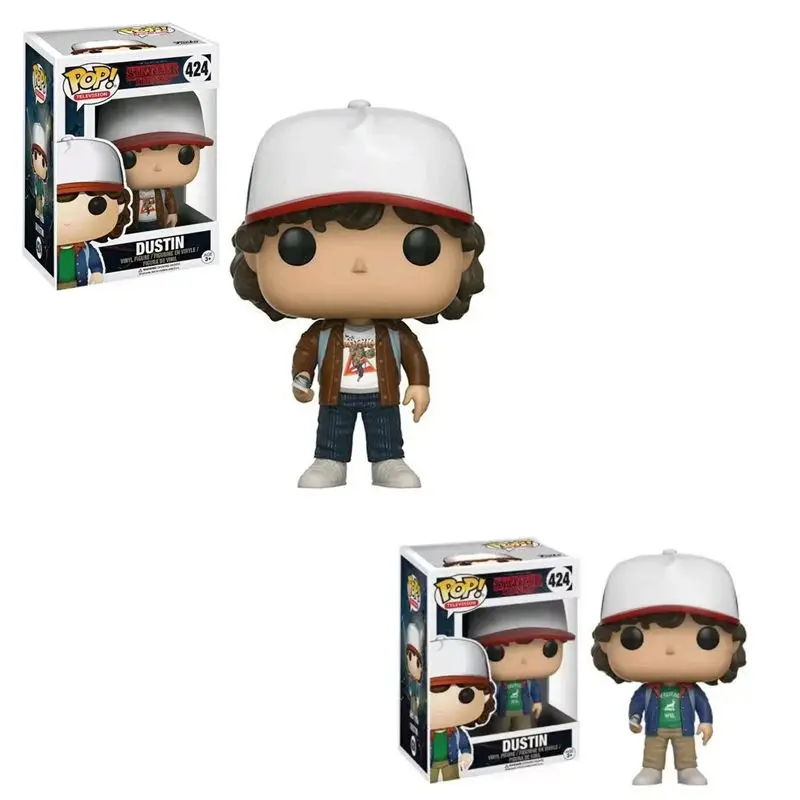 Funko Pop Dustin 424 # Figura de vinilo de 10cm, colección de PVC, modelo de muñeca, juguetes para niños, cumpleaños, regalo de Navidad carvinal, juguete para coleccionar