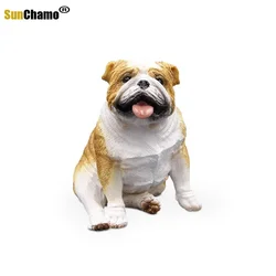 Miniature English Bulldog Fighting Model Simulates Cart Displaying Resin Handicraft Figurines Miniatures Home Decore Decorations