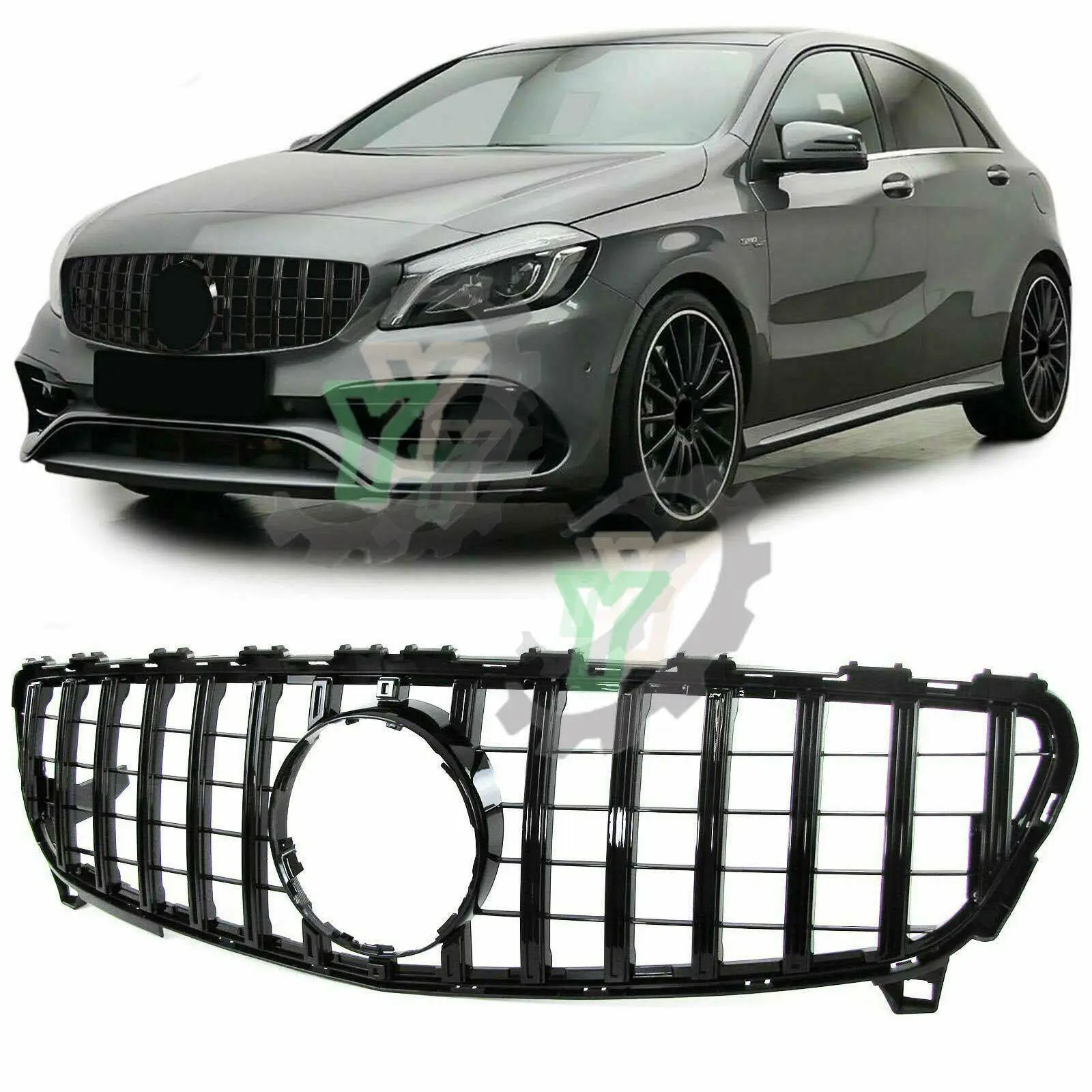 Car Accessory Front Bumper Upper Grille Racing Grill For Mercedes- Benz W176 A-Class A180 A200 A220 A250 A260 A45 2016 2017 2018