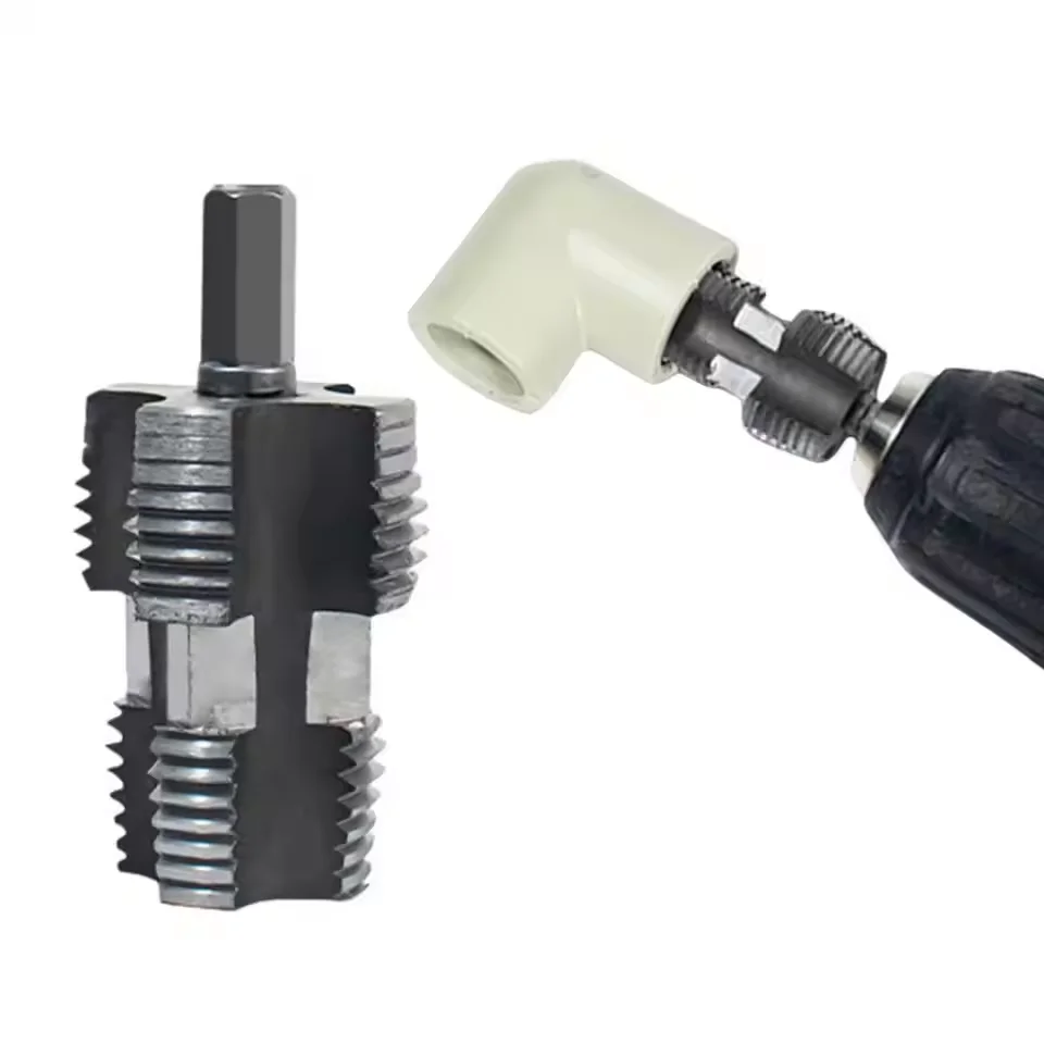 Pipe Threader Tool High-Speed Steel Ribbon Pipe Opener Faucet Installation Electric Drill Water Pipe Threader Tools Accessories