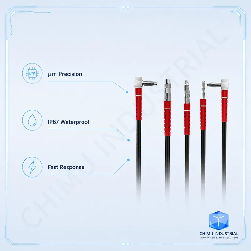 【CHIMU INDUSTRIAL】 for FRS-310 Diffuse Reflection Fiber Sensor FT-610 Probe M3 M4 M6 with Amplifier Optical Induction