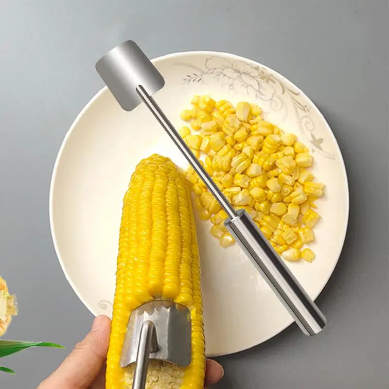 Corn On The Cob Remover Stainless Steel Corn Cob Peeler Corn Cobber Stripper Portable Corn Remover Tool Corn Cutter Remover For