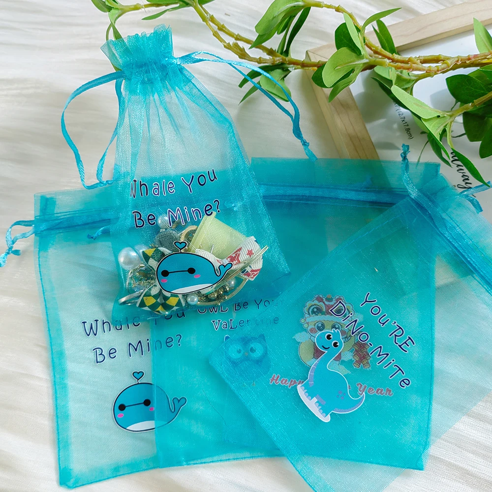 

100pcs Custom Drawstring Organza Bags Pouch Jewelry Packaging & Display Bags Gift Bag for Wedding Party Birthday Gift Sack Box