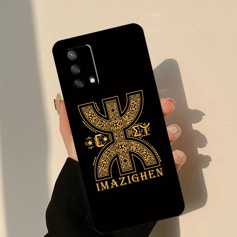 Amazigh-베르베르 플래그 케이스, OPPO A91 A93 A96 A76 A16 A15 A17 A5 A9 A53 A52 A72 A77 A54 A74 A94 A54S A53S 용