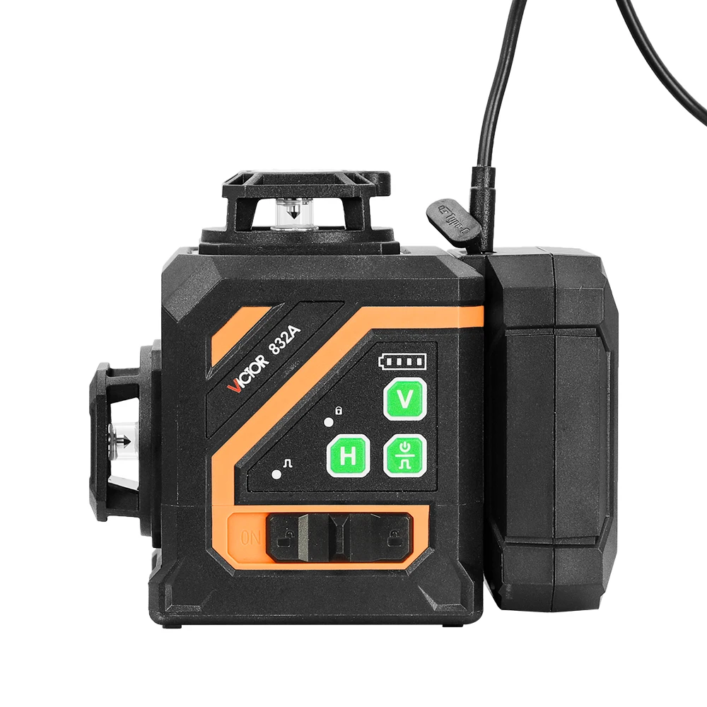 2026 Victor 12 Lines 3 Sides*360 Degree Vertical 5400mAh Lithium Battery Laser Level Horizontal Green Meter Outdoor