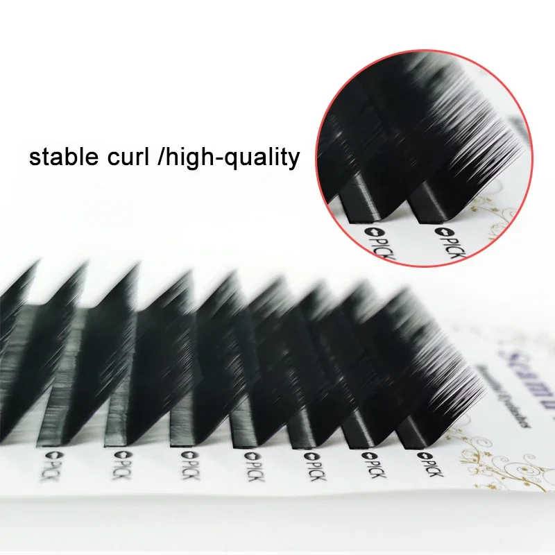 Seamulan High Quality M LC LD Curl Eyelash Individual Eyelashes Extension Natural Long Soft For women's Make Up Flase lashes