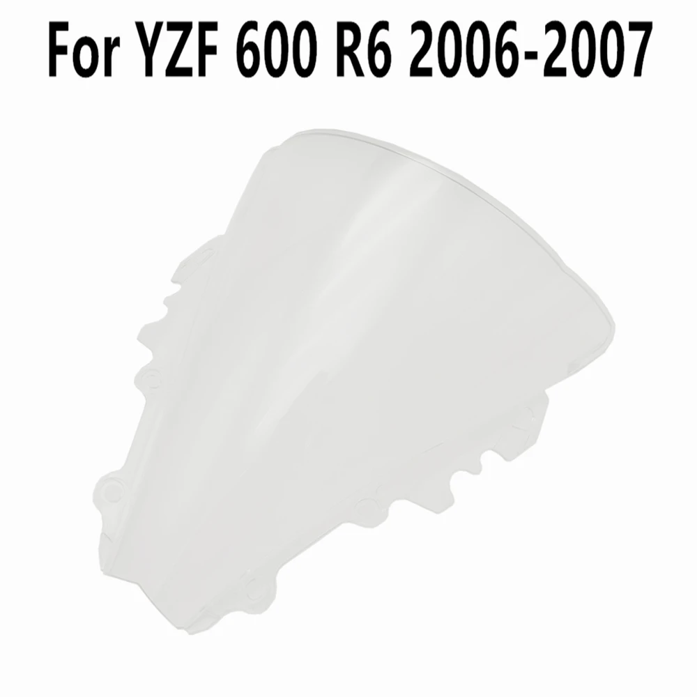 

For Yamaha R6 2006-2007 High Quality Windshield Convention Fit YZF 600 Wind Deflectore Black Clear Windscreen