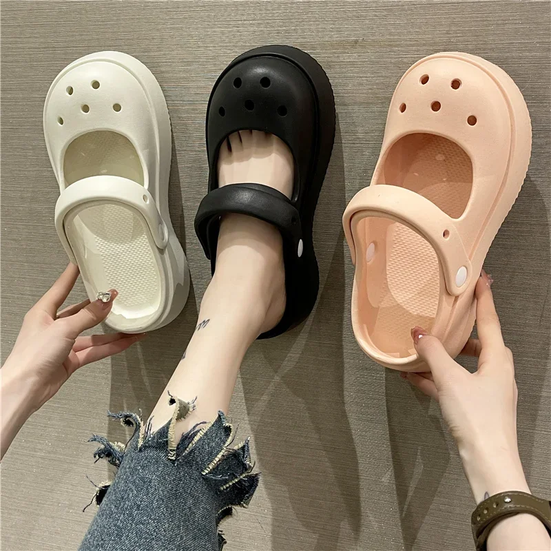 Eva Dikke Bodem Gat Schoenen Zomer Strand Sandalen Slippers Mode Dikke Vrouwen Slippers Anti Slip Outdoor Strand Zomer Slippers