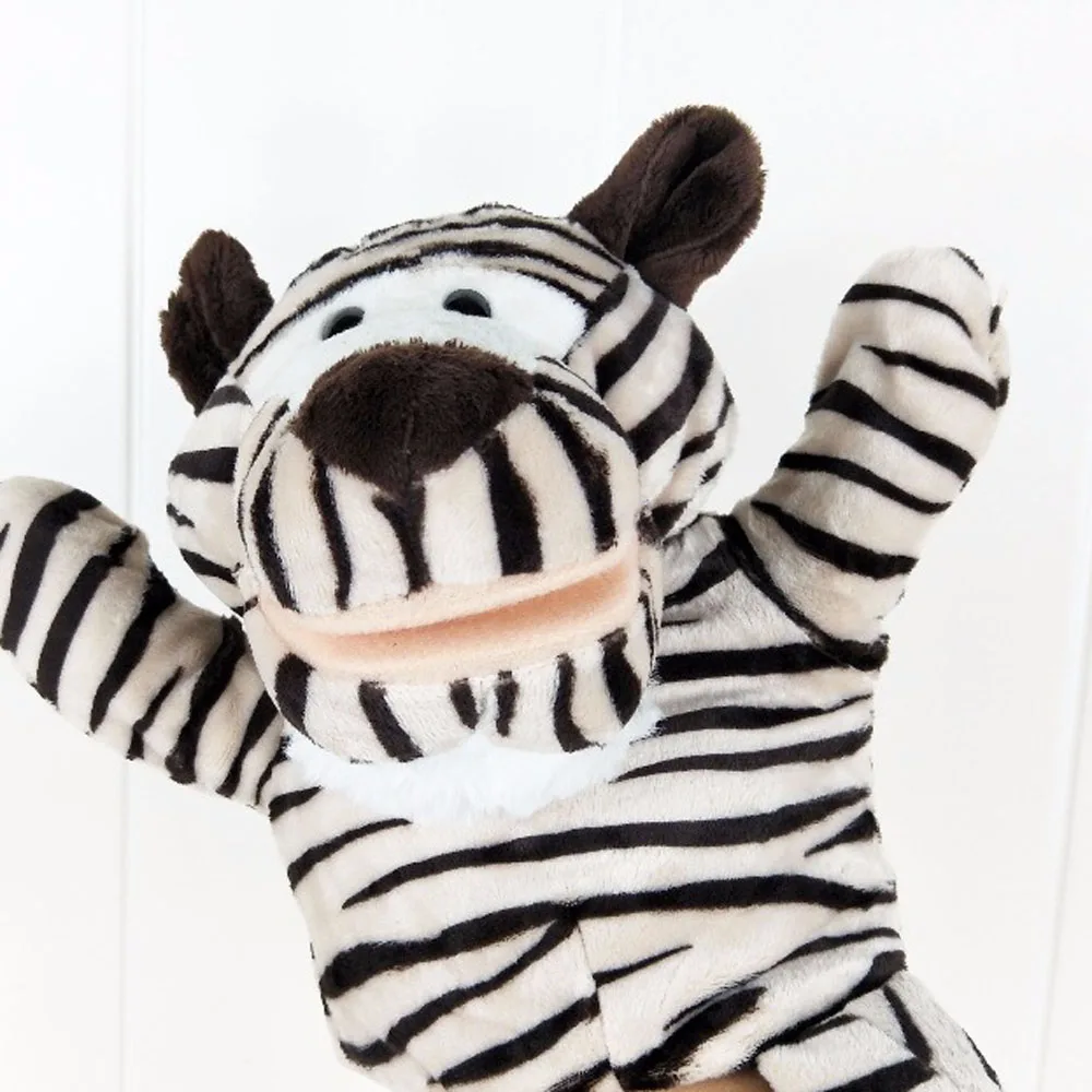 Infant Children Hand Puppet Tiger Stripes Stuffed Plush Toy