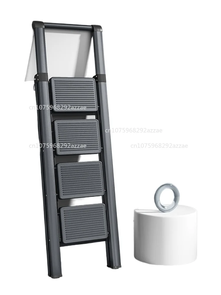 

Household ladder folding ladder multifunctional telescopic thickened small portable four-step climbing ladder