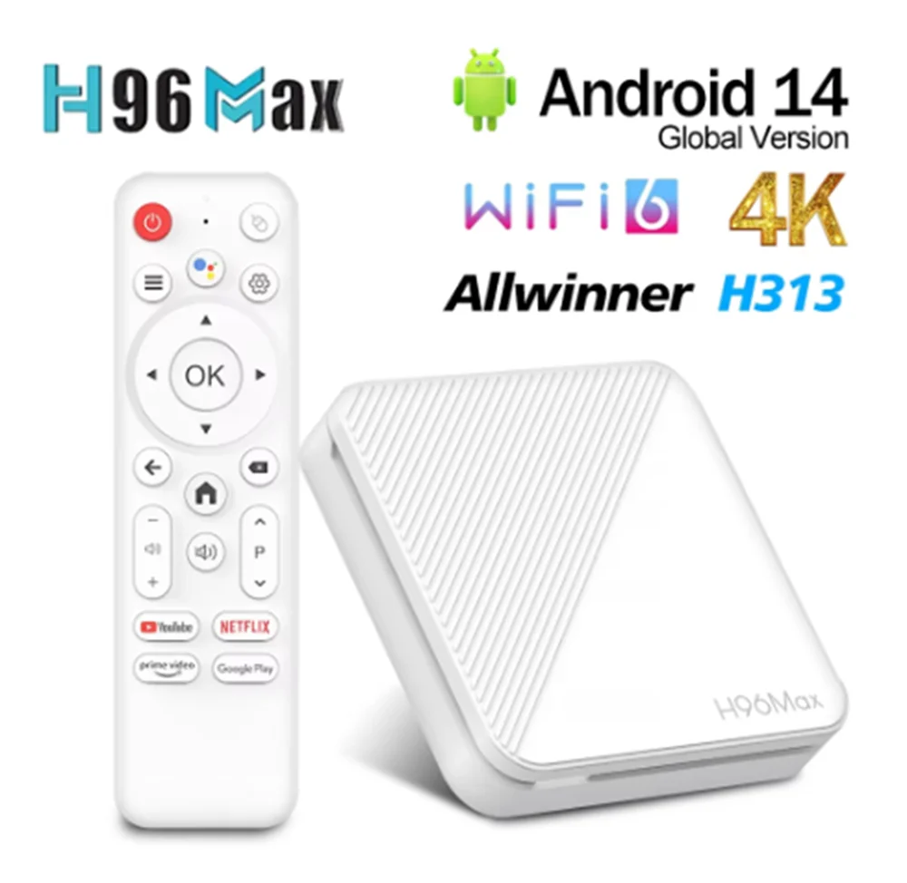 H96Max Android TVボックス 2GB RAM 16GB ROM Seamless Media Experience H96Max Android TV BOX 16 64GB with 8K