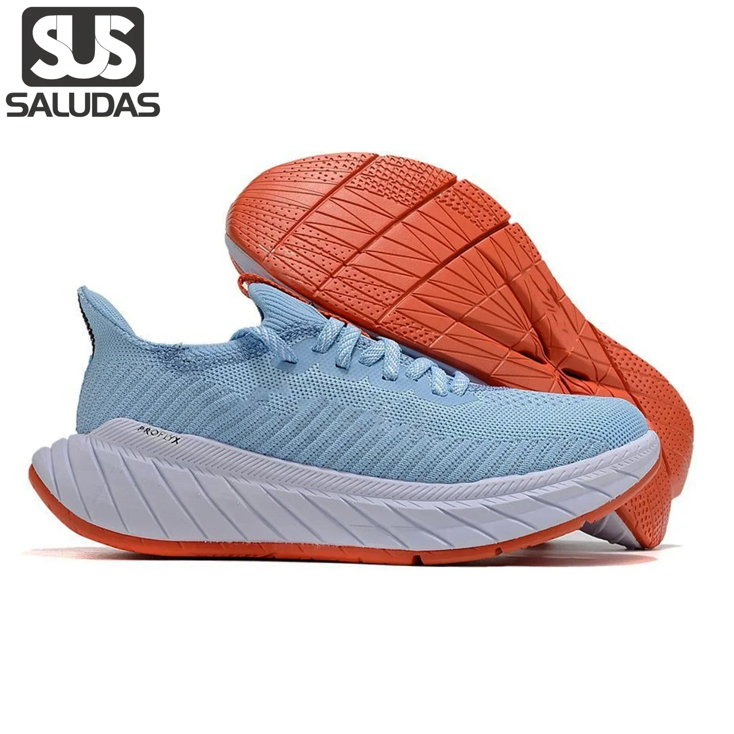 

SALUDAS Original Men Carbon Plate Running Shoes Women Cushioned Stretch Marathon Running Shoes Outdoor Road Jogging Sneakers