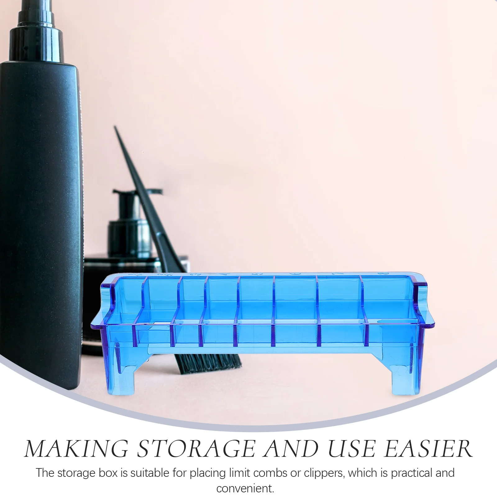 

Sturdy Plastic Guard Storage Box Durable Hair Clipper Holder For Salon Clipper Holder Home Use Comb Organizer Case