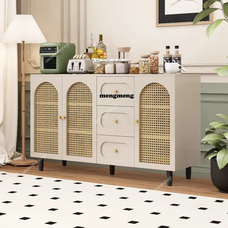 

luxury Dresser Storage locker Rattan oriental Wooden chest of drawers Storage locker komoda modern living room furniture