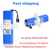 14.4V 12800mAh Replacement for Qihoo 360 S9 X95 X90 Eufy Robovac L70 L10 Hybrid T2190 Robot Vacuum Cleaner 18650 Battery pack