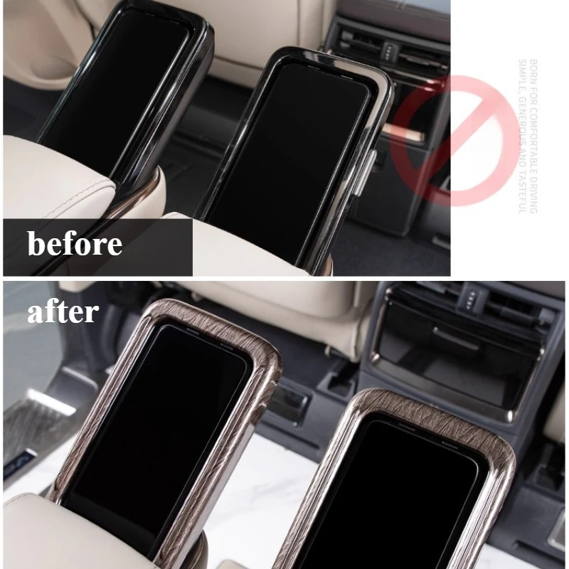 For Toyota Alphard Vellfire 40 Series Rear Seat Armrest Screen Protector Cover Modified Accessories Tempered Glass Protector