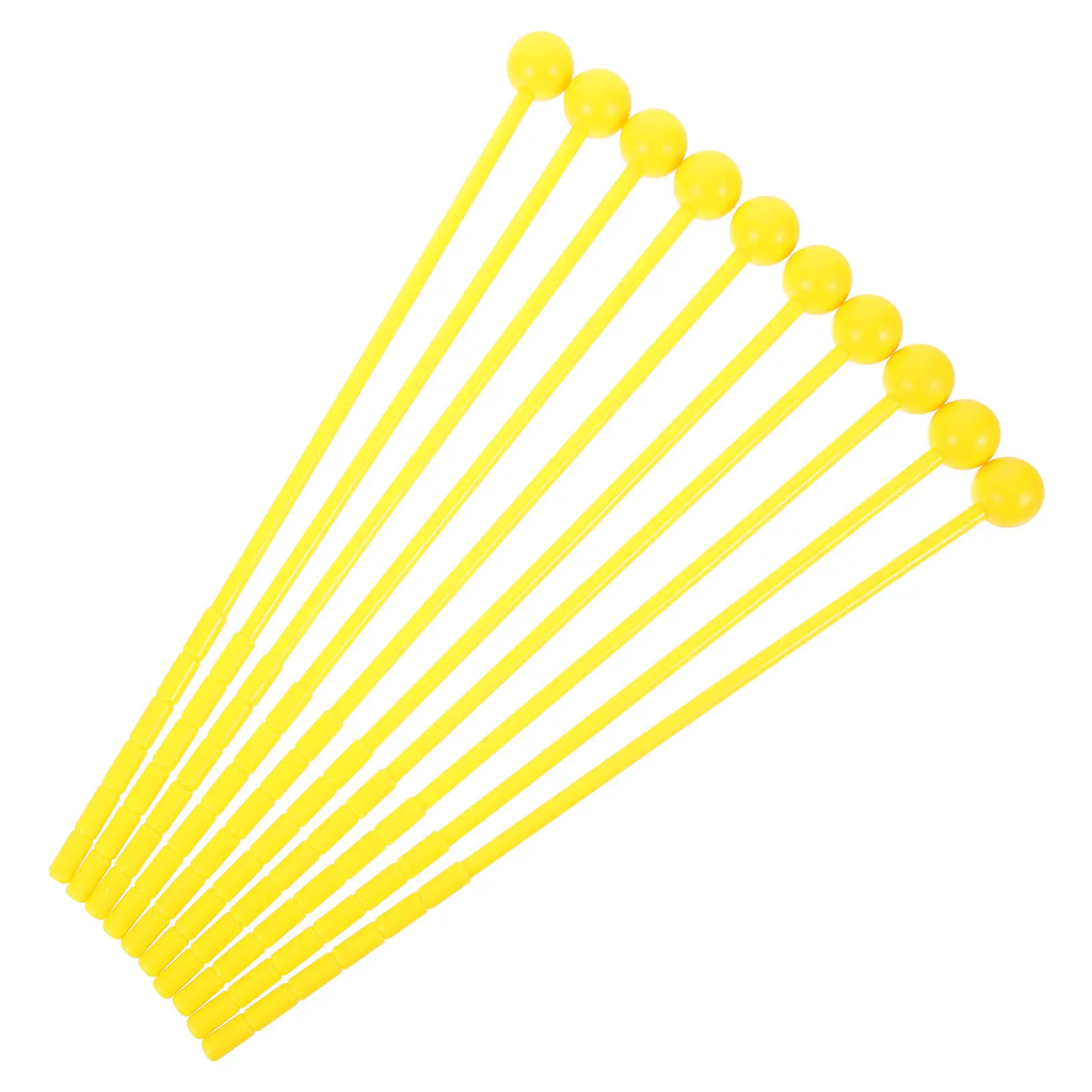 10Pcs Tone-Optimized Plastic Drum Mallets Tongue Drum Sticks Marimba Mallets Xylophone Percussion Sticks Kids Beginners Practice