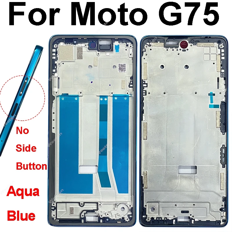 For Motorola Moto G75 G85 XT2427-3 Middle Frame And LCD Screen Frame Middle Housing Frame Without Side Button Flex Cable Parts