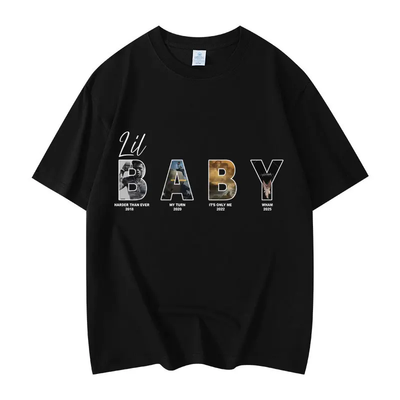 

Rapper Lil Baby Album Merch T-shirt Men Women Clothing Fashion Hip Hop T Shirts Summer Casual Loose Cotton T-shirts Streetwear