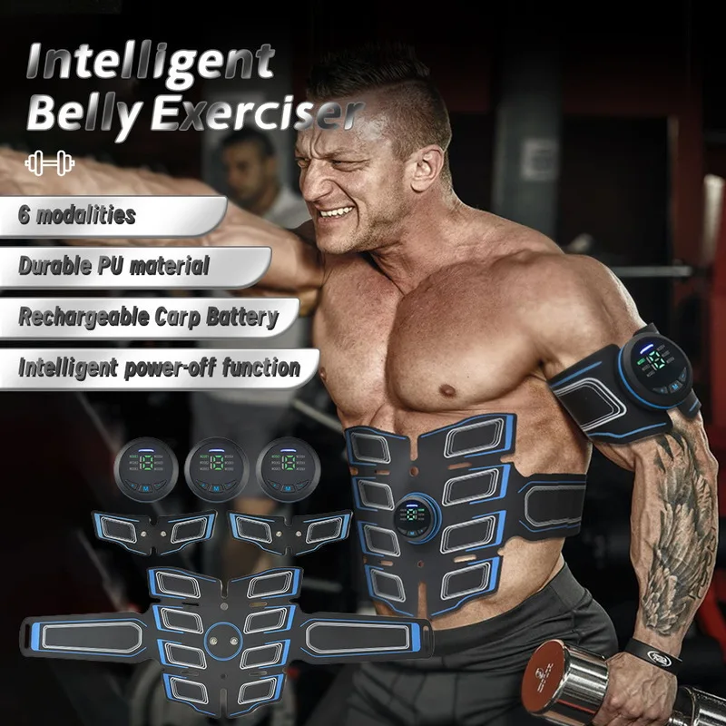 EMS Abdominal Massage Equipment Belt Patch Abdominal Training Device Muscle Stimulator Stickers Arm Body Slimming Massager