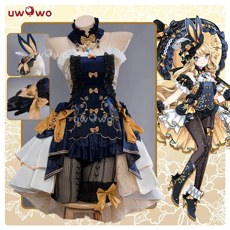 IN STOCK UWOWO Exclusive Genshin Impact Fanart Navia Bunny Suit Cosplay Costume With Umbrella