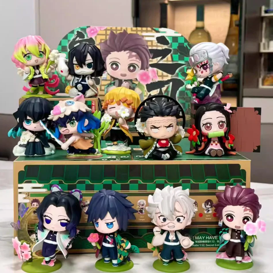 

Demon Slayer Tanjiro Kamado Nezuko Anime Cartoon Figure Blind Box Creative Personalized Statue Model Ornament Surprise Gift Box