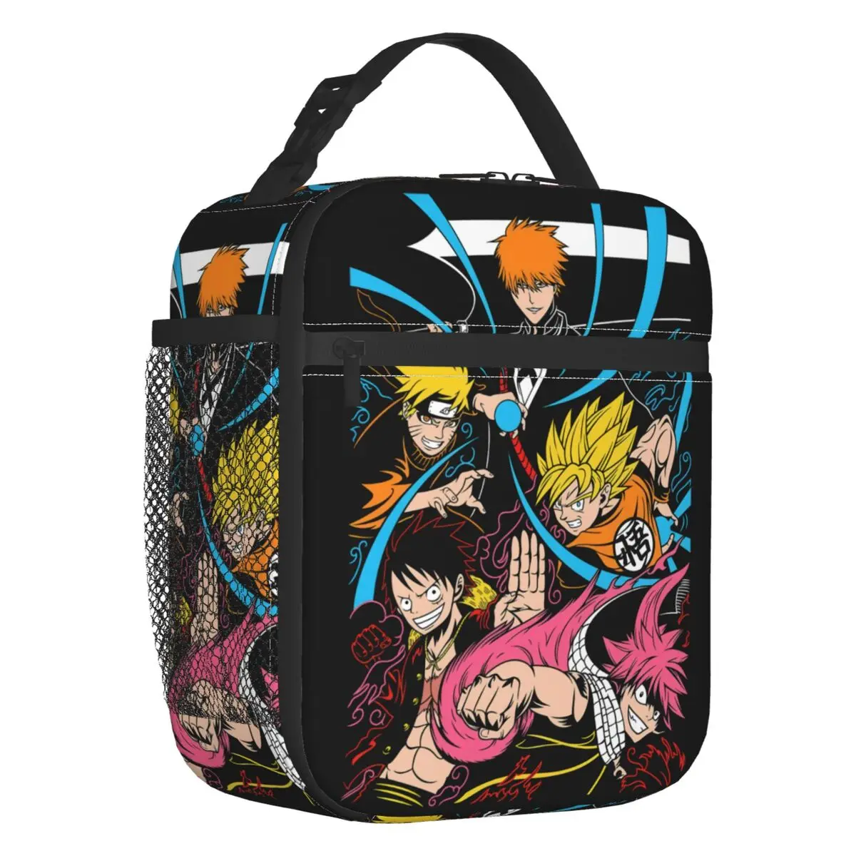 Custom One Pieces Monkey Luffy Isolierte Lunch-Tragetasche für Damen und Herren, Anime, tragbare Thermo-Kühlbox, Bento-Box, Schule