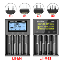 LiitoKala Lii-M4 Lii-M4S 5V EU AU UK US Plug Battery Charger For 3.7V 18650 26650 21700 14500 18350 17500 1.2V AA AAA A C