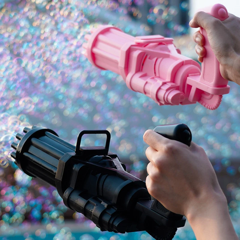 18 穴ガトリングバブルマシン子供のおもちゃ大型ガトリングバブルガンプラスチックおもちゃ屋外自動バブルブロワーマシンドロップシップ