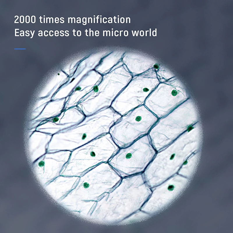 Digital Microscope WiFi PC Connection 2000X Microscope 5.0M Pixel Dual LED Lights Sources Dual Lens Microscope