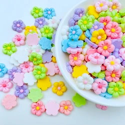 30 Pcs New Cute 13mm Resin Mini Floret Flat Back Cabochon Scrapbook Kawaii DIY Charm Embellishments Accessories A63