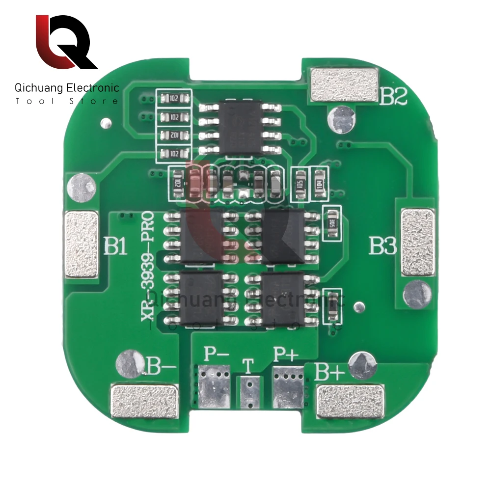 4S BMS 8A 14,8 V 18650 litowo-jonowa płyta ładunkowa Kwadratowa ochrona przed zwarciem PCB do silnika wiertarskiego/banku mocy/LED