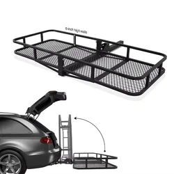 Custom 500 Pounds Van Pickup Truck Suv Car 2inch Receiver Folding Mount Trailer Basket Hitch Cargo Luggage Rack Carrier