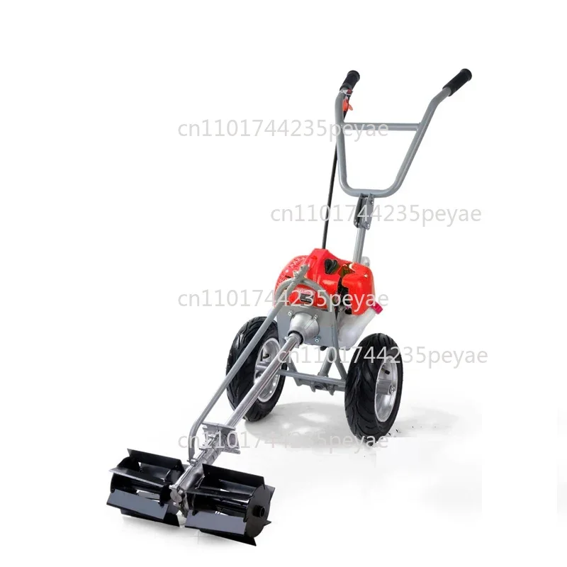 Hand Push Lawn Mower 4-Stroke Powered Land Reclamation And Soil Loosening Lawn Mower Farming
